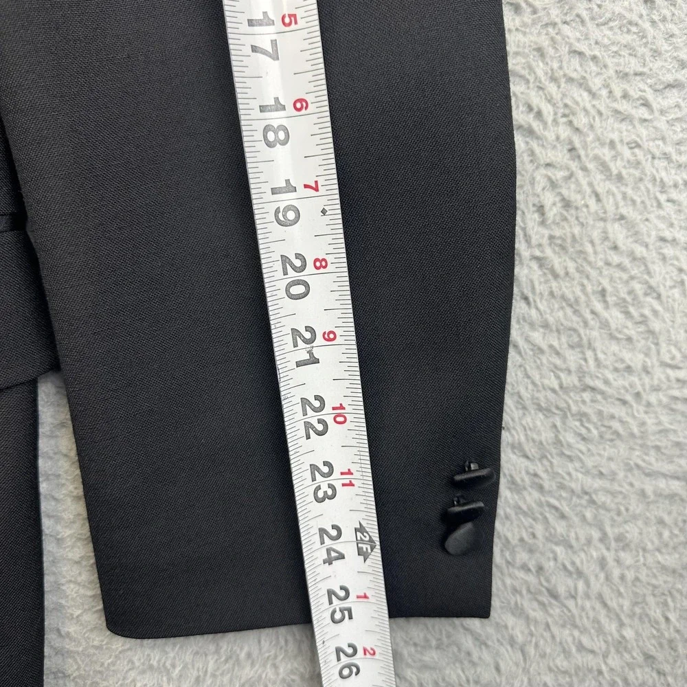 Pierre Balmain Blazer Mens 44 Black Wool Single Breasted Tuxedo Jacket Formal‎